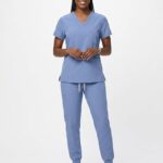 Unisex Scrub Set, Jogger Pants, Ceil Blue, L-3XL