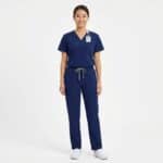 Ezmedwear Unisex Scrub Set, Cargo Pants, Navy, L-3XL