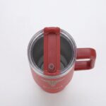EZmed 40oz Stainless Steel Tumbler with Handle, Insulated Travel Mug with Straw Lid, Red