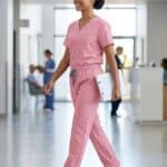 Unisex Scrub Set, Cargo Pants, Pink, L-3XL Unisex Scrub Set
